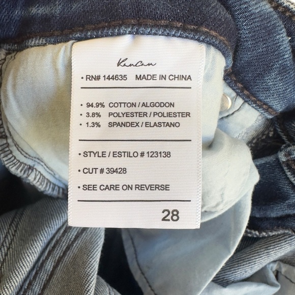 KanCan For Maurices High Rise Skinny Jeans Dark Wash‎ Distressed Hem Ripped 28 - Picture 3 of 7